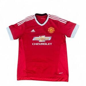 Adidas Men's Red Manchester United Climacool Jersey Flaw SZ L